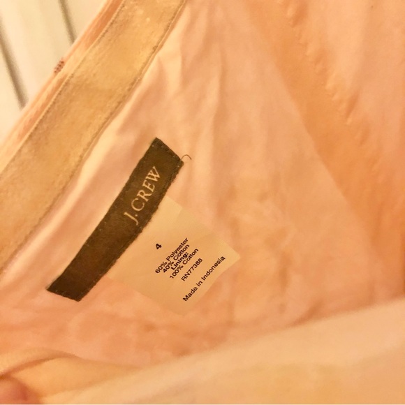 J Crew Strapless Floral ruched midi dress pink size 4 - Picture 5 of 6